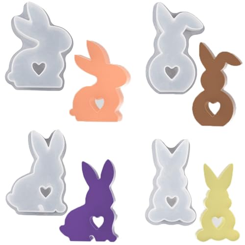 3D Kaninchen Kerze Silikonform Gips,Kaninchen Gießformen Silikon,3D Osterhase Silikonform Kerzenhalter,Silikonform Ostern,Ostern Kaninchen Silikonformen Gießformen von HuaMuDM