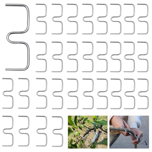 HuaMuDM Aststütze für Obstbäume,60 Stück 9cm Astzieher Halter für Obstzweige,M FörmigerAstspreizer,Astspreizer Metall,Zweigspreize für Gartenbäume,Garten Wachsen Unterstützung von HuaMuDM