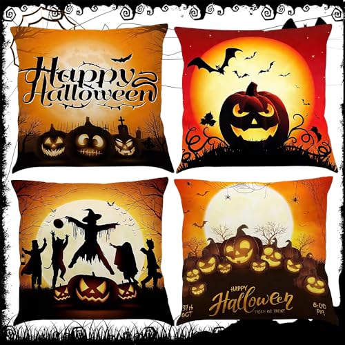 HuaMuDM 4 Stück Herbstdeko Kissenbezug 45x45cmThanksgiving Kissenbezüge,Dekorative Kissenbezug Erntedankfest,Samt Soft Dekorative Kissenhülle,für Sofa Bett Couch Home HuaMuDM 4 Stück Herbstdeko Kissenbezug 45x45cmThanksgiving Kissenbezüge,Dekorative Kissenbezug Erntedankfest,Samt Soft Dekorative Kissenhülle,für Sofa Bett Couch Home von HuaMuDM