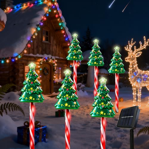 HuaMuDM 6 Stück Solar Weihnachtsbaum Gartenleuchten, Weihnachtsbeleuchtung Solar für Außen, Solar Christbaumbeleuchtung Garten, Solar Weihnachtsdeko Aussen Zuckerstangen Weihnachtsbaum HuaMuDM 6 Stück Solar Weihnachtsbaum Gartenleuchten, Weihnachtsbeleuchtung Solar für Außen, Solar Christbaumbeleuchtung Garten, Solar Weihnachtsdeko Aussen Zuckerstangen Weihnachtsbaum von HuaMuDM