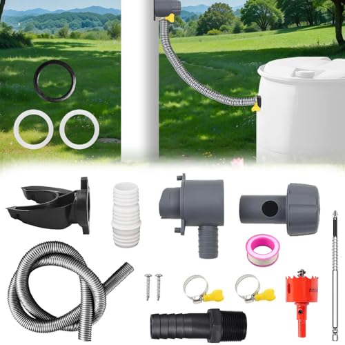 HuaMuDM Regendieb Wasserfangsystem,Regentonnen Verbinder Set,Regenwassersammler für Fallrohre 70-100mm,Fallrohr Regensammler mit Montagezubehör,Speedy Regentonnen Anschluss Fallrohr HuaMuDM Regendieb Wasserfangsystem,Regentonnen Verbinder Set,Regenwassersammler für Fallrohre 70-100mm,Fallrohr Regensammler mit Montagezubehör,Speedy Regentonnen Anschluss Fallrohr von HuaMuDM