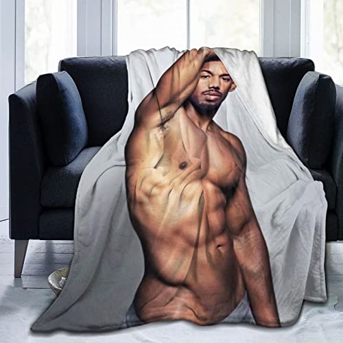 Huaaiwangy Michael Actor B. Jordan Überwurfdecke, ultraweiches Flanell-Fleece, leichte Überwurfdecke, warme Klimaanlage, für Couch, Sofa, Bett, 203 x 152 cm von Huaaiwangy