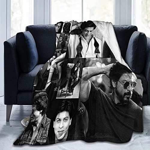 Huaaiwangy Shah Actor Rukh Khan Überwurfdecke, ultraweiches Flanell-Fleece, leichte Überwurfdecken, warme Klimaanlagendecke für Couch, Sofa, Bett, 152,4 x 127,7 cm von Huaaiwangy