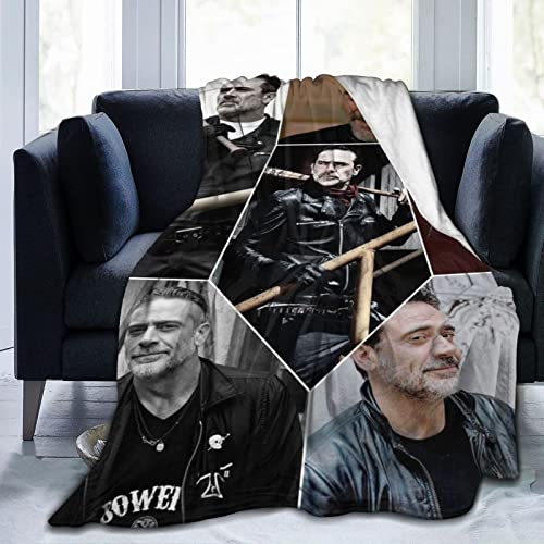 Jeffrey Actor Dean Morgan Überwurfdecke, ultraweiches Flanell-Fleece, leichte Überwurfdecke, warme Klimaanlagen-Decke für Couch, Sofa, Bett, 127 x 101 cm von Huaaiwangy