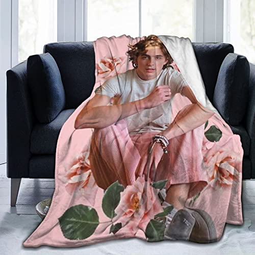 Timothée Schauspieler Chalamet Überwurfdecke, ultraweiches Flanell-Fleece, leichte Überwurfdecke, warme Klimaanlage, Decke für Couch, Sofa, Bett, 203 x 152 cm von Huaaiwangy