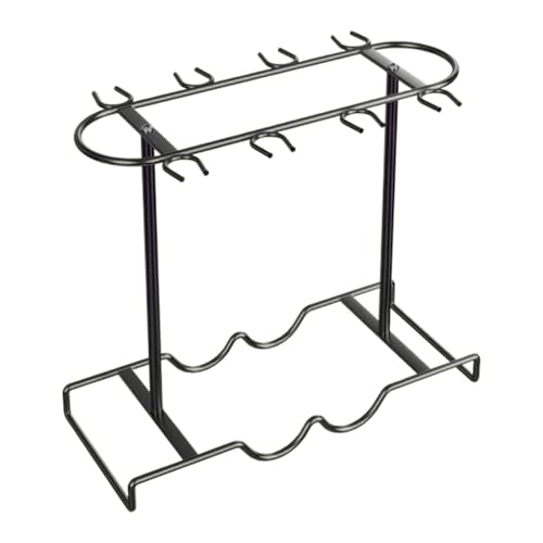 Weinglashalter Stielgläser Aufbewahrungsregal Weinregal Gläserhalter mit Eleganter Metall Optik Als Stilvoller Blickfang für Bar Esszimmer Und Hotel, Schwarz Weinglashalter Stielgläser Aufbewahrungsregal Weinregal Gläserhalter mit Eleganter Metall Optik Als Stilvoller Blickfang für Bar Esszimmer Und Hotel, Schwarz von HuadaXtai