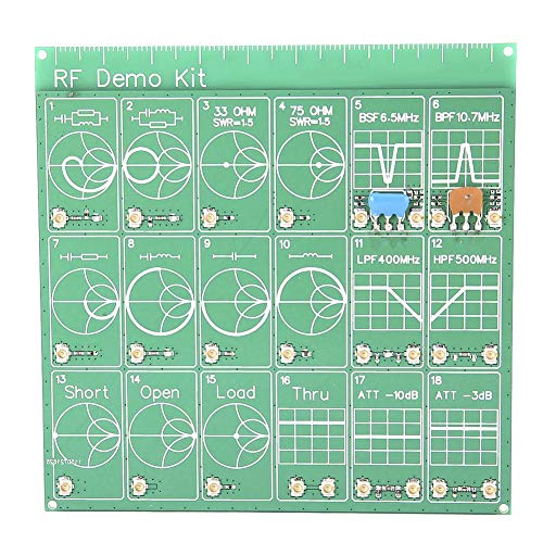 Vector Network Analyzer, RF-Demo-Kit zum Erlernen RF-Testerplatine mit Adapterkabel-Abschwächer Modul NanoVNA-F-Vektor-Netzkanal(3.9x3.9in) von Huairdum