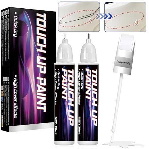 HuakChai Lackstift Auto, 2-in-1-Autolackstift, Autolack Reparatur, professionelle lackstiftt weißß, farbgenauer Lackstif Wei Ausbesserungslack für Autos, Lackstifts Weißs Auto (Schwarz) von HuakChai