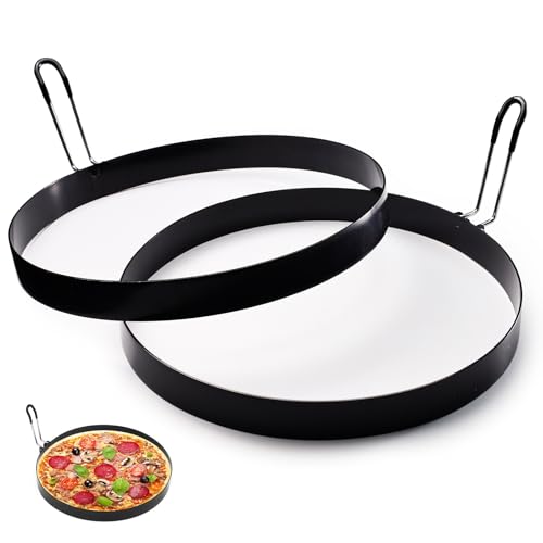 Huakaile 2 Stück 20,3 cm Omelett-Ring für Grillplatte, großer Edelstahl-Eierringkocher mit Dip-Griff, antihaftbeschichtete runde Eierkreise zum Braten, Backen, Kochen, Pfannkuchen, Muffins, Crumpet, Huakaile 2 Stück 20,3 cm Omelett-Ring für Grillplatte, großer Edelstahl-Eierringkocher mit Dip-Griff, antihaftbeschichtete runde Eierkreise zum Braten, Backen, Kochen, Pfannkuchen, Muffins, Crumpet, von Huakaile