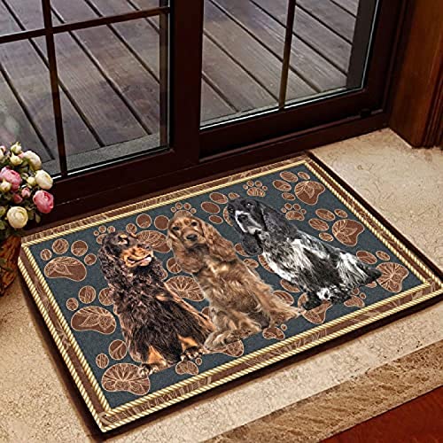 Indoor-Fußmatte English Cocker Spaniel – Hunde-Fußmatte, Willkommensmatte, Heimdekoration, Geschenk für Hundeliebhaber, lustige Fußmatte, Einzugsgeschenk, Heimdekoration von Huakun Trading