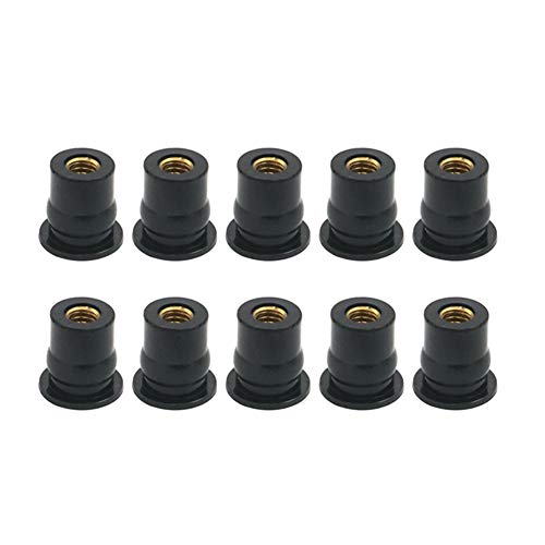 Huamengyuan 10Pcs Gummi-Muttern M5/M6 Windschutzscheibe Gummimuttern Windschutzscheibenverkleidung Für Auto Motorrad Offroad Huamengyuan 10Pcs Gummi-Muttern M5/M6 Windschutzscheibe Gummimuttern Windschutzscheibenverkleidung Für Auto Motorrad Offroad von Huamengyuan