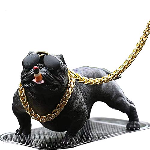 Auto Armaturenbrett Ornament,Hund Ornamente Spielzeug Bully Dog Puppe Ornament Auto Armaturenbrett Spielzeug Niedliche Desktop-Ornamente für Familie, Auto, Büro, Schreibtisch von Huamengyuan