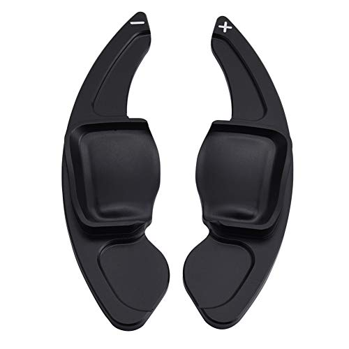 Auto Lenkrad Schaltwippen, Schwarz Aluminiumlegierung Schaltpaddel Lenkradpaddel Shift Paddle Kompatibel mit 6 Mk5 Mk6 JettaGti R20 36 CC, 1 Paar von Huamengyuan
