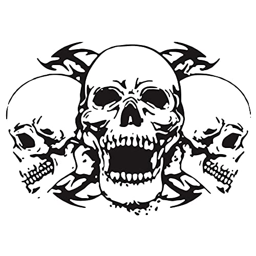 Auto Schädel Autoaufkleber,Autoaufkleber Totenkopf Skelett Skull Aufkleber Motorhaube Sticker Heckscheibe,Horror, Halloween, Mottoparty von Huamengyuan