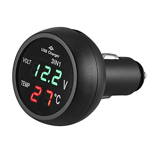 Huamengyuan 3 en 1 Termómetro Voltímetro para Cochecon Cargador de coche USB voltímetro coche mechero Carga Rápida Coche Voltímetro Digital Encendedor12-24 Huamengyuan 3 en 1 Termómetro Voltímetro para Cochecon Cargador de coche USB voltímetro coche mechero Carga Rápida Coche Voltímetro Digital Encendedor12-24 von Huamengyuan
