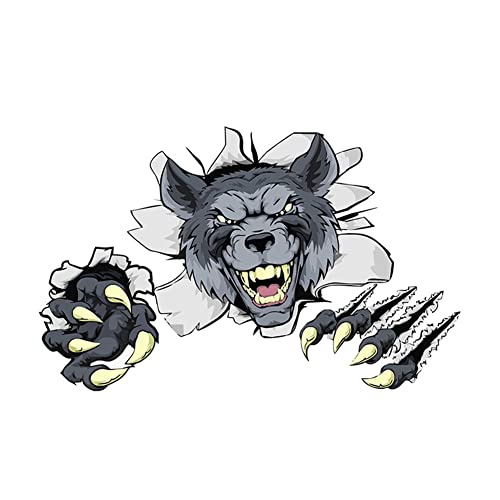 Huamengyuan Auto Styling Aufkleber,Auto Tattoo Aufkleber Auto DIY Aufkleber Auto Dekoration 3D Aufkleber Wolf Muster Aufkleber Auto Decals Aufkleber für Laptop Wand Fenster von Huamengyuan