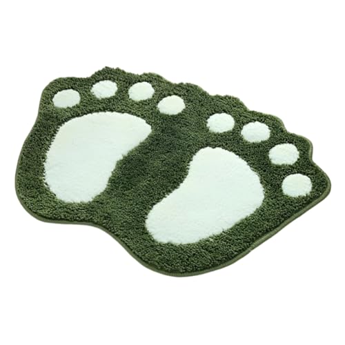 Huamengyuan Badezimmer Teppich Tür Fußmatte Badematte Niedliche Pfote Füsse Toilette Badewanne Dusche rutschfeste Matte Wasser Absorbierend Schnell Trocknend Waschbar Langlebig Teppich 58CM*88CM von Huamengyuan