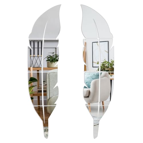 Huamengyuan Spiegel Acryl Wandaufkleber 3D-Acryl-Spiegel-Wand-Dekor-Aufkleber 30 x 120 cm Federform-Set DIY Selbstklebende Wandkunst-Aufkleber Heimdekorationen für Wohnzimmer Schlafzimmer Badezimmer Huamengyuan Spiegel Acryl Wandaufkleber 3D-Acryl-Spiegel-Wand-Dekor-Aufkleber 30 x 120 cm Federform-Set DIY Selbstklebende Wandkunst-Aufkleber Heimdekorationen für Wohnzimmer Schlafzimmer Badezimmer von Huamengyuan