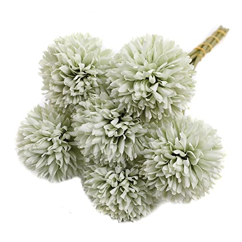 Huamengyuan Weiße Chrysanthemen-Kunstblumen Künstlicher Löwenzahn und Hortensien für Hochzeiten, Partys und als Elegante Heimdekoration von Huamengyuan
