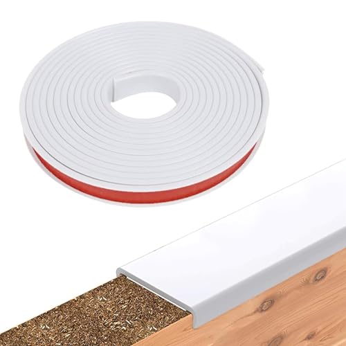 5M U-Form Selbstklebend Möbelkantenband, Flexible Möbelkantenband Kantenumleimer Selbstklebend, Innenbreite 20 mm Flexible TPE Faltbarer Kantenschutz, TPE U-förmige Selbstklebend Möbelkantenband, Weiß von Huamirra