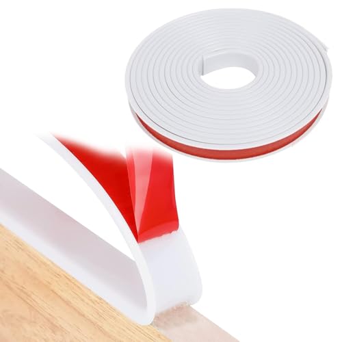 5M U-Form Selbstklebend Möbelkantenband, Flexible Möbelkantenband Kantenumleimer Selbstklebend, TPE U-förmige Selbstklebend Möbelkantenband, Innenbreite 16 mm Flexible TPE Faltbarer Kantenschutz, Weiß von Huamirra