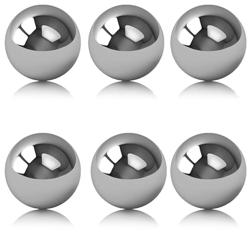 Edelstahl Gartenkugel, 6 Stück 100mm Spiegelpoliert Hohlkugel,Silberne Kugeln,Edelstahl Blickball,Reflektierende Gazing Ball, Kugeln Reflektierende hochglanzpolierte Gartenkugel für den Hausteich von Huamirra