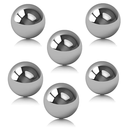 Edelstahl Gartenkugel, Dekokugel, 6 Stück 20 mm Spiegelpoliert Hohlkugel Ball, Metallkugel, Dekokugeln für Draußen, Nahtlose Beobachtungskugel, für Hausgarten Ornament Dekorationen von Huamirra