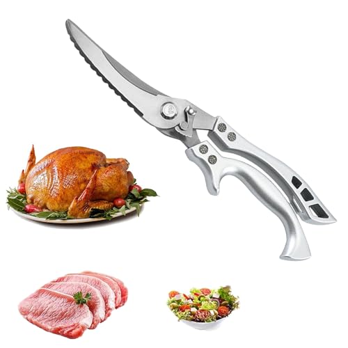 Geflügelschere Edelstahl, Geflügelschere scharfe Küchenschere, Mehrzweck Haushaltsschere für Huhn,Fleisch,Fisch,Gemüse,Pute oder Truthahn Mehrzweckschere von Huamirra