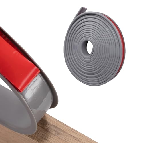 U Form Selbstklebend Möbelkantenband, 5m lang Innenbreite 12mm Flexible TPE Faltbarer, Möbelkantenumleimer, Eckverbindungsklebeband, Schneidefähiges Kantenanlegeband, für Büro, Restaurant(Grau) von Huamirra