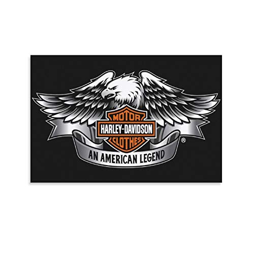 Huangchen Harley Davidson mit Adler-Logo, Kunstdruck auf Leinwand, modern, 60 x 90 cm von Huangchen