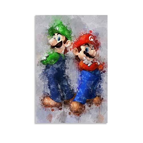 Huangchen Kunstdruck auf Leinwand, Motiv: Super Mario und Luigi, 50 x 75 cm von Huangchen