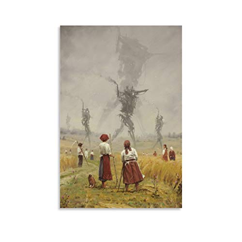 Huangchen Ölgemälde-Poster, Jakub Rozalski, Science-Fiction-Kunst, Poster und Wandkunst, Kunstdruck, moderne Familie, Schlafzimmer, Dekoration, Poster, 50 x 75 cm von Huangchen