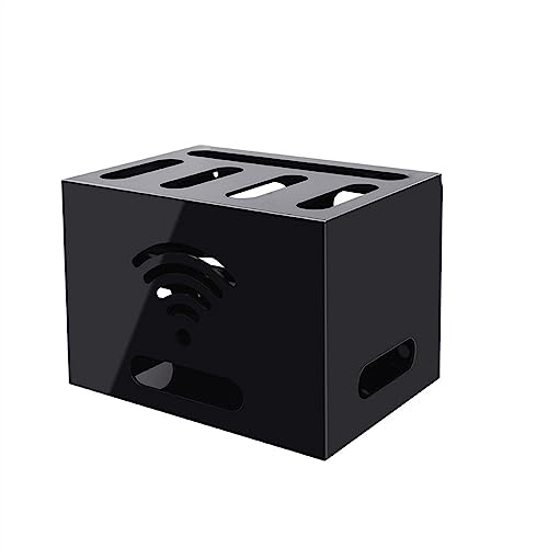 Huangj-0527 Kabelbox Router-Aufbewahrungsbox, WiFi-Platzierungsregal, for Aufhängen an der Wand, ohne leichte Katzendrahtabdeckung, hässliche Artefakt-Finishing-Box Kabelmanagement Box(L) von Huangj-0527