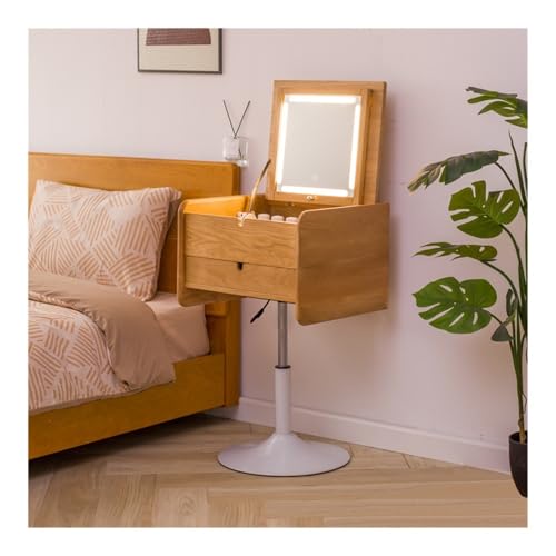 Huangj-0527 Schminktisch Kleiner Schminktisch aus Holz mit Schublade, moderner Klapptisch, anhebbarer Schminktisch, for Schlafzimmer Kosmetiktisch von Huangj-0527