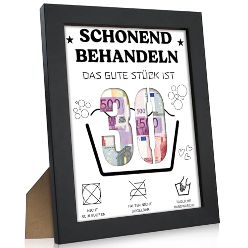 Huanmin Geldgeschenk zum 30. Geburtstag Junge Mädchen, 30 Geburtstag Geldgeschenk Bilderrahmen, 30. Geburtstag Junge Geldgeschenk, 18 x 23 CM Geldgeschenke Verpackung für Geburtstag Bilderrahmen von Huanmin