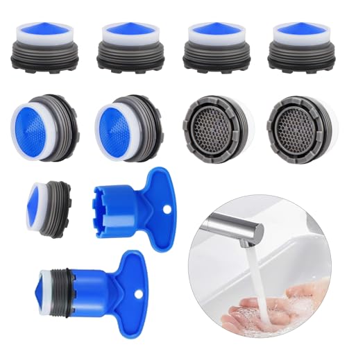 Perlatoren für Wasserhähne 10 Pcs Perlator m18,2 Strahlregler, Strahlregler Wasserhahn, Schäumt Schnell und Spart Wasser für Wasserhahn mit eingebautem Luftsprudler mit einem Durchmesser von 18,2 mm von Huanmin