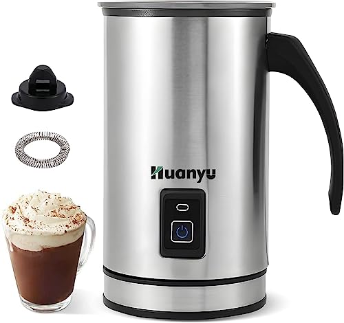 Huanyu 600ml Milchaufschäumer 500W Elektrischer Milchaufschäumer Vollautomatisch Heiß/Kalt Kaffeeaufschäumer Multifunktionaler Schneebesen Ideal für Cappuccinos und Cafe Lattes von Huanyu