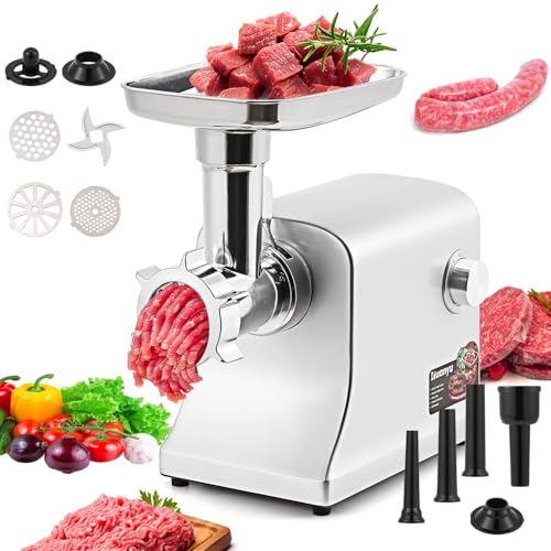 Huanyu Fleischwolf Elektrisch 2800W Max Hackfleisch Maschine Multifunktionale elektrischer fleischwolf mit wurstfüller küchenmaschine mit fleischwolf für Den Heimgebrauch und Die Gewerbliche Nutzung von Huanyu