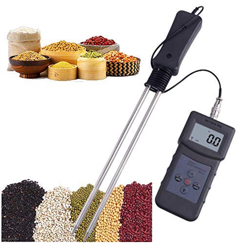 Huanyu Getreide Feuchtigkeitsmessgerät Grain Feuchtigkeitsmesser 3-80% (Allgemein) Feuchteindikator 5-30% (Spezial) Hygrometer mit Sensor für 35 Getreidesorten wie Gerste Körner Grain Mais Weizen MS-G von Huanyu