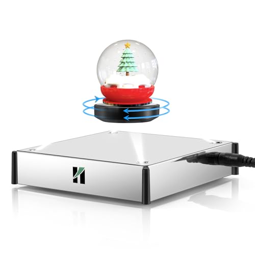 Huanyu Magnetische Levitation Display Plattform 360° drehbare Bühne mit 4 LED Lichtern 300g Last Antigravitation Schwebende Magnetische Levitation Stand für Modell und Schmuck Display von Huanyu