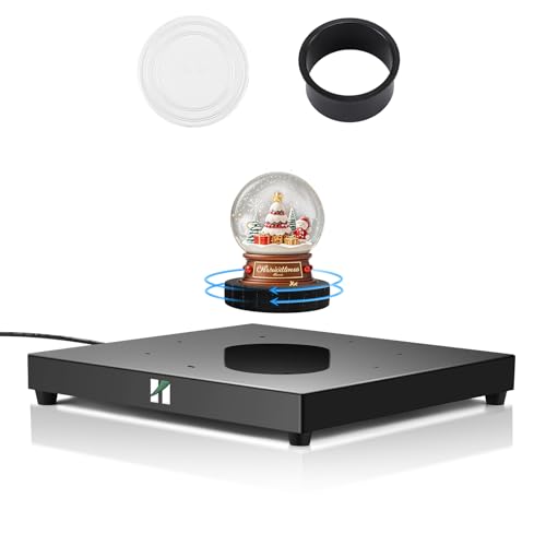 Huanyu Magnetische Levitation Display Plattform 360° drehbare Bühne mit 8 LED Lichtern 400g Last Antigravitation Schwebende Magnetische Levitation Stand für Modell und Schmuck Display von Huanyu