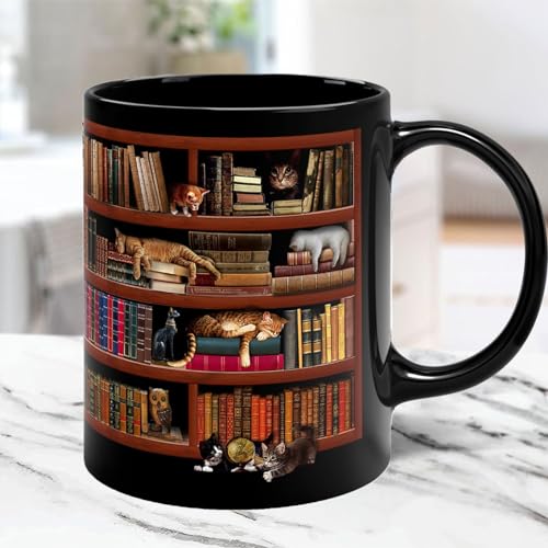 3D-Bücherregal-Tassen, Bibliotheks-Bücherregal-Tassen, Bücherregal-Kaffeetasse Aus Keramik, Kaffeetassen Für Buchliebhaber, Mehrzweckbecher Mit Kreativem Raumdesign von Huasean