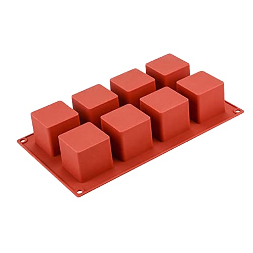 8 Cavities Square Silicone Mould Chocolate Mould Cake Baking Mold Candy Sweet Moulds Ice Cube Tray Heat-resistant Non-stick Silicone Mold For Making Chocolate Candy Ice Cakes von Huasean