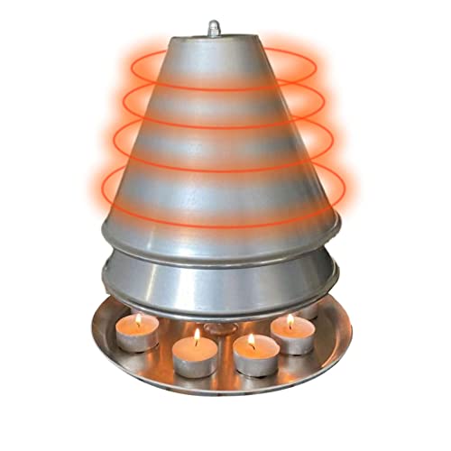 Teelicht-Kerzenheizer Für Den Innenbereich – Teelichtofen Aus Metall Für Bis Zu 10 Teelichter, Doppelwandiger Teelicht-Kerzenheizer, Teelichtofen-Kerzenhalter Für Gartenterrasse (ohne Kerze) von Huasean