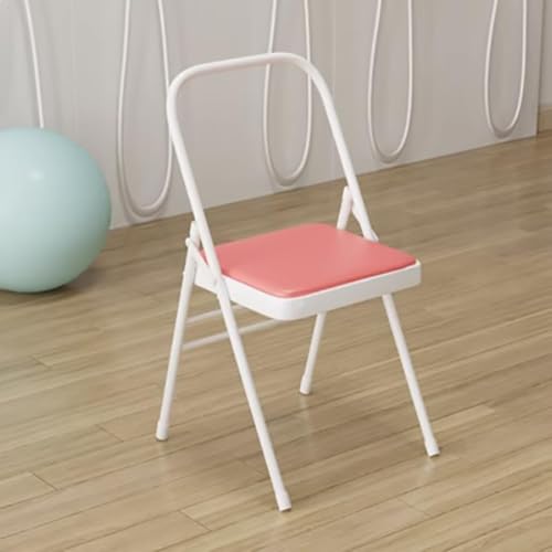 Yoga-Klappstuhl,Yoga-Hilfsstuhl,Iyengar-Metall-Klappstuhl,Verstärkter Tragbarer Rückenfreier Stuhl,Weiß, 31,5 Zoll * 18,5 Zoll * 17,3 Zoll,Pink Yoga-Klappstuhl,Yoga-Hilfsstuhl,Iyengar-Metall-Klappstuhl,Verstärkter Tragbarer Rückenfreier Stuhl,Weiß, 31,5 Zoll * 18,5 Zoll * 17,3 Zoll,Pink von Huatang Store