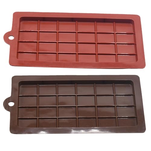 2 Stück Silikonform Schokolade, Silikon Schokoladenform Tafel, Chocolate Mold Antihaft-wiederverwendbare, Silikonform Backform Flexible Form Für Schokolade Bonbons Pralinen Energieriegel von Huayeex