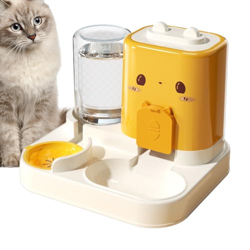 Huayeex Automatischer Katzenfutterspender - 2 In 1 Futterautomat Mit Wassertank,Großes Haustierfutterspender Für Katze Hund Mit Futterbehälter Snackautomat Katzennapf Trinkstation Innenbereich Huayeex Automatischer Katzenfutterspender - 2 In 1 Futterautomat Mit Wassertank,Großes Haustierfutterspender Für Katze Hund Mit Futterbehälter Snackautomat Katzennapf Trinkstation Innenbereich von Huayeex