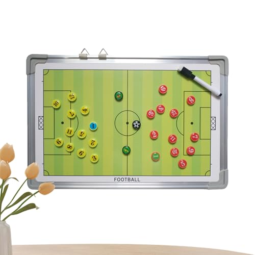 Huayeex Fußball Trainingsbrett - Abwischbare Fußball Coaching Tafel Mit 2 Whiteboard Markern | Tragbares Whiteboard Für Schiedsrichter von Huayeex