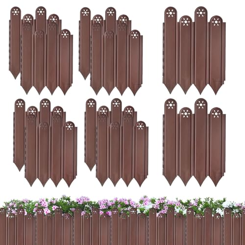 Huayeex Gartenbegrenzungen und Einfassungen, flexibles Rasenkanten-Set – dekorativer Schutzzaun für Hof, Straße, Pflastersteine, Blumenbeete, Rasen, Garten, Terrasse von Huayeex
