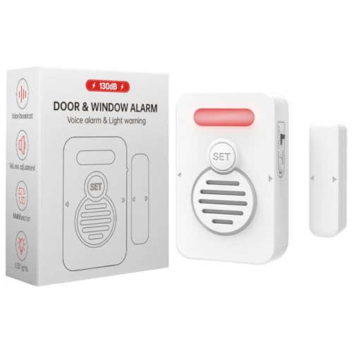 Huayeex Gefriertür Alarm | Offenstehende Tür Alarm | Kompakter Sensor Mit Sprachalarm Für Haushalt, Geschäft, Schule Und Räume Mit Fenster von Huayeex